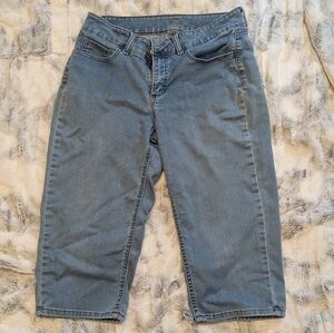 Vintage Lee Riders Light Blue Denim Jean Capris